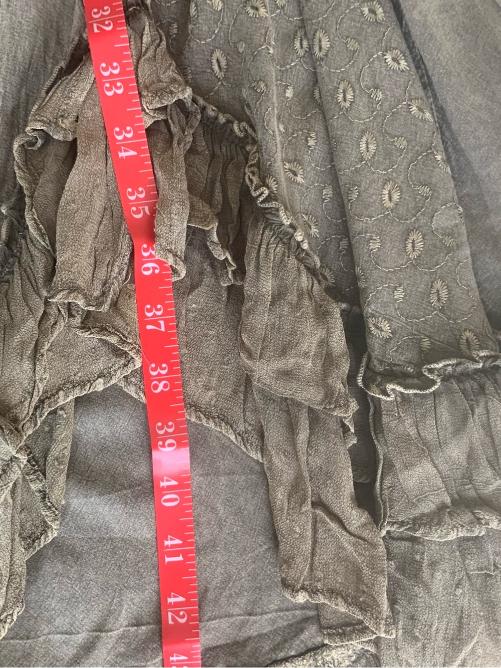 Boho Midi Dress in Olive Green - Picture 13 of 14